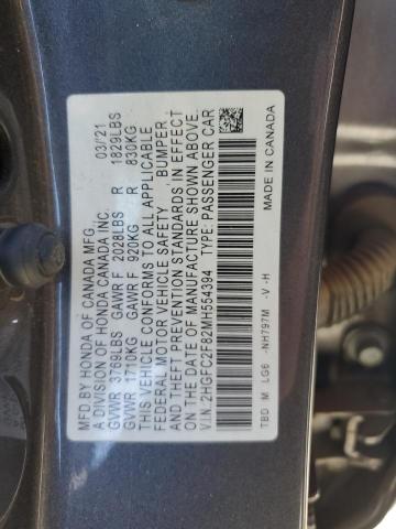2021 HONDA CIVIC SPOR - 2HGFC2F82MH554394