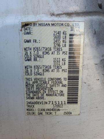 2018 NISSAN FRONTIER S - 1N6AD0EV1JN715111