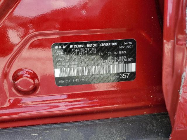 2022 MITSUBISHI OUTLANDER - JA4APUAUXNU002809
