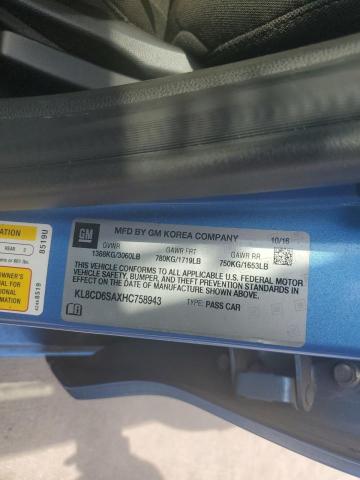2017 CHEVROLET SPARK 1LT - KL8CD6SAXHC758943