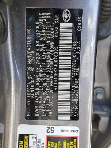 2018 TOYOTA CAMRY L - 4T1B11HK7JU076385