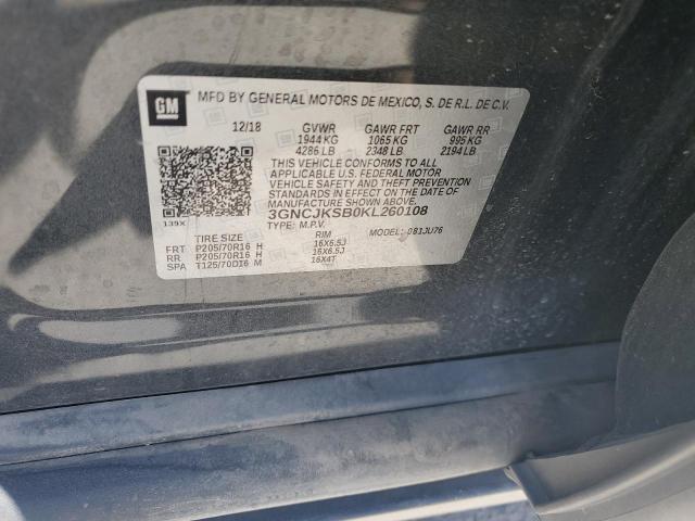 2019 CHEVROLET TRAX LS - 3GNCJKSB0KL260108