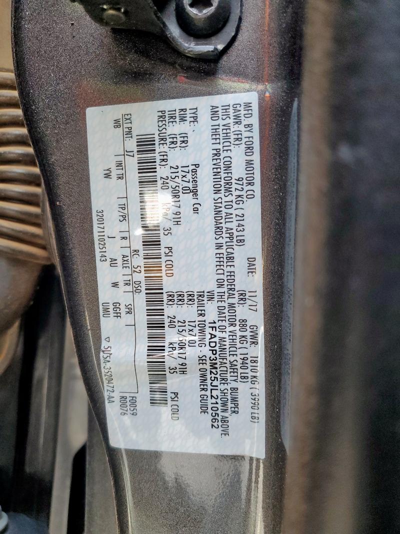 2018 FORD FOCUS SEL - 1FADP3M25JL210562