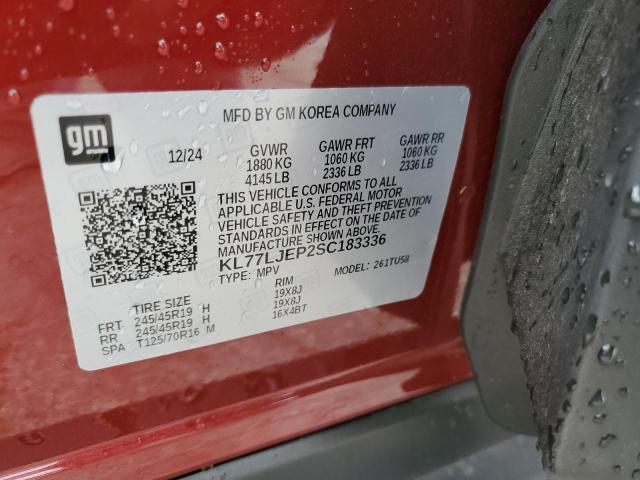 2025 CHEVROLET TRAX 2RS KL77LJEP2SC183336
