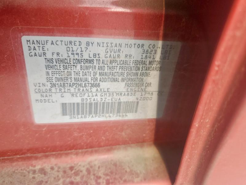 2017 NISSAN SENTRA S - 3N1AB7AP2HL673666
