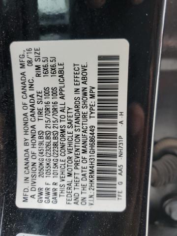 2016 HONDA CR-V LX 2HKRM4H31GH686449