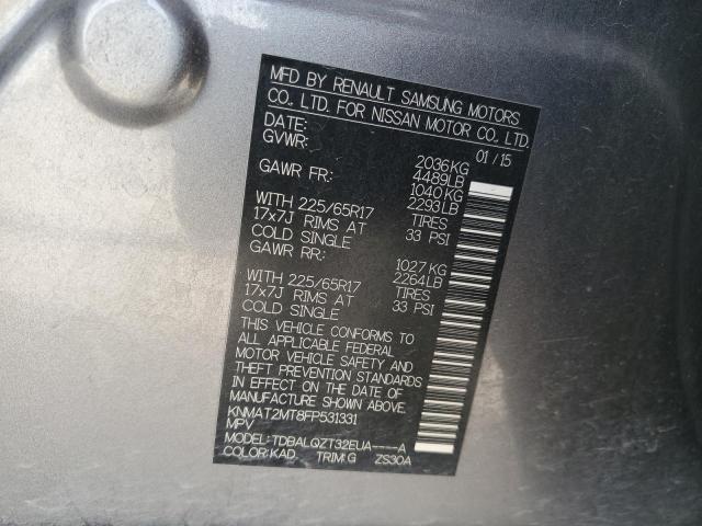 2015 NISSAN ROGUE S - KNMAT2MT8FP531331