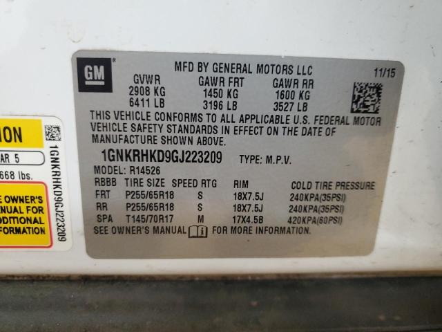 2016 CHEVROLET TRAVERSE L - 1GNKRHKD9GJ223209