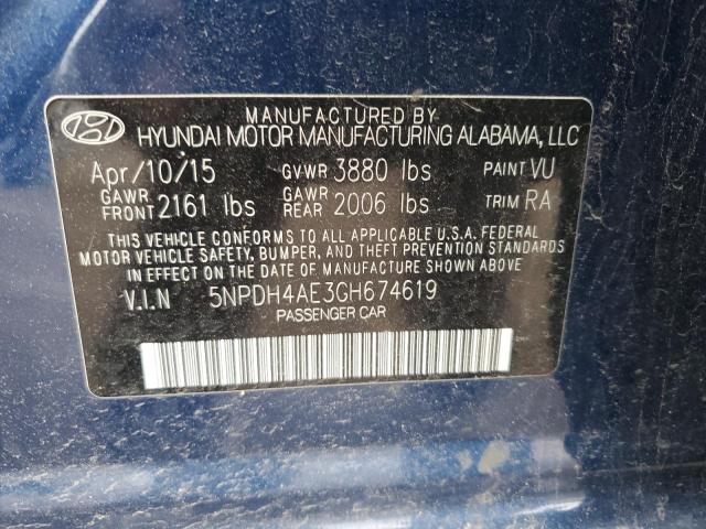 2016 HYUNDAI ELANTRA SE - 5NPDH4AE3GH674619