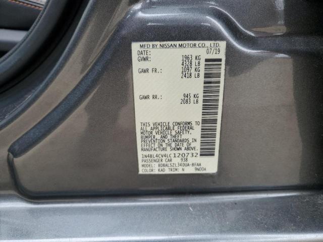 2020 NISSAN ALTIMA SR - 1N4BL4CV4LC120732