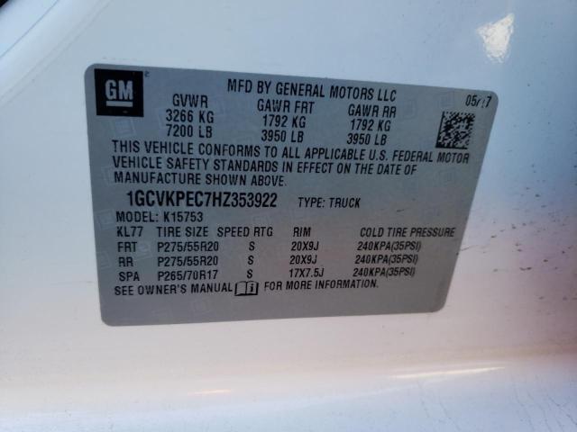 2017 CHEVROLET SILVERADO - 1GCVKPEC7HZ353922