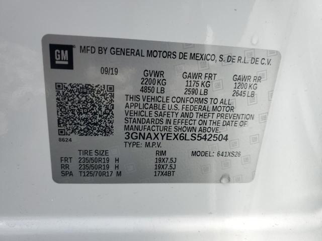 2020 CHEVROLET EQUINOX PR - 3GNAXYEX6LS542504