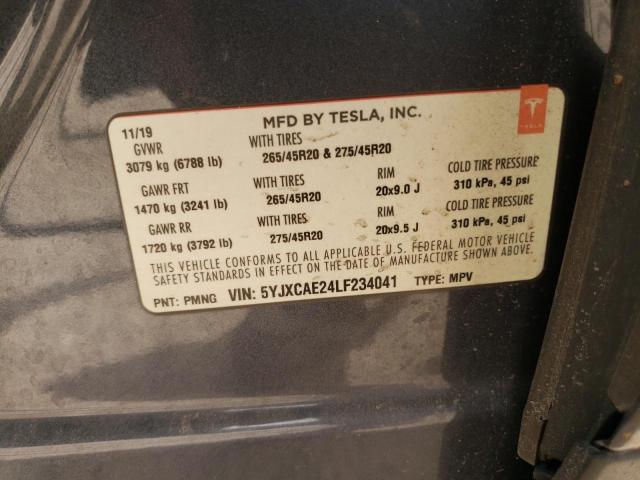 2020 TESLA MODEL X - 5YJXCAE24LF234041