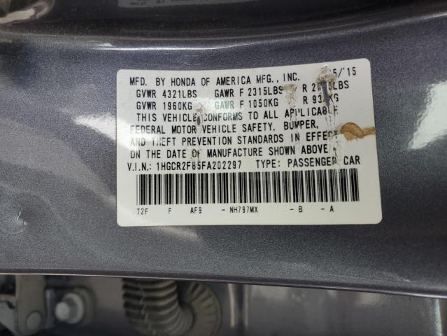 2015 HONDA ACCORD EXL - 1HGCR2F85FA202297