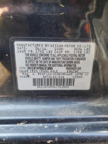 2016 NISSAN VERSA S - 3N1CN7AP0GL913005