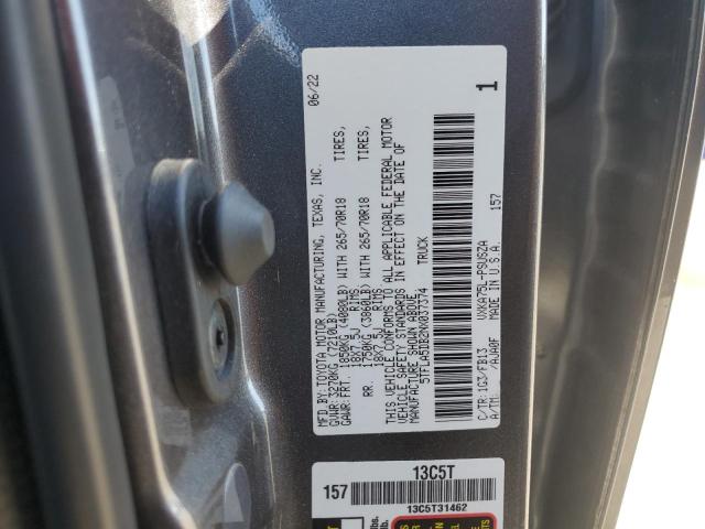 2022 TOYOTA TUNDRA CRE - 5TFLA5DB2NX037374