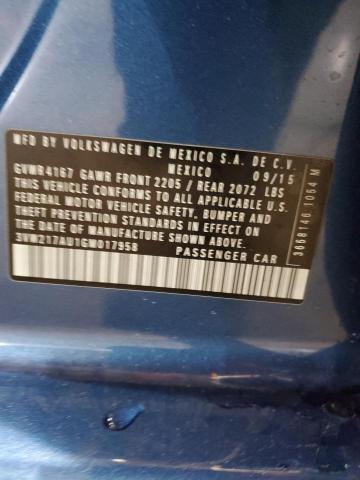 2016 VOLKSWAGEN GOLF S/SE 3VW217AU1GM017958