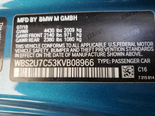 2019 BMW M2 COMPETI WBS2U7C53KVB08966