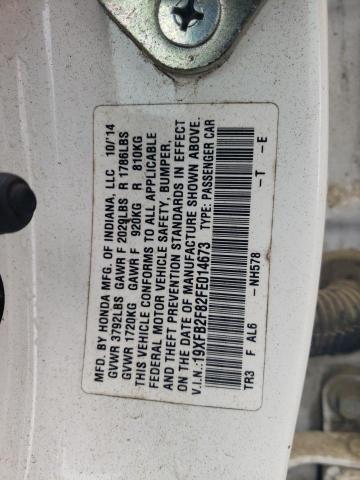 2015 HONDA CIVIC EX - 19XFB2F82FE014673