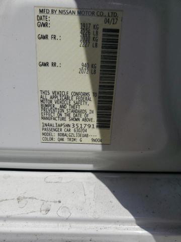 2017 NISSAN ALTIMA 2.5 - 1N4AL3AP5HN351791