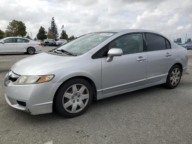 HONDA CIVIC LX 2009 silver  gas 2HGFA16539H330452 photo #1