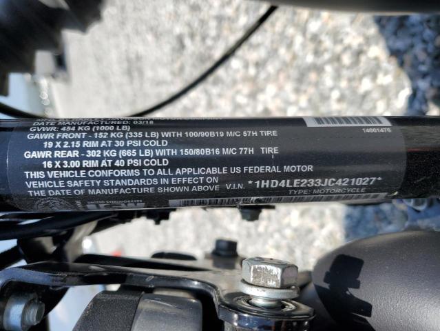 2018 HARLEY-DAVIDSON XL883 IRON 1HD4LE233JC421027