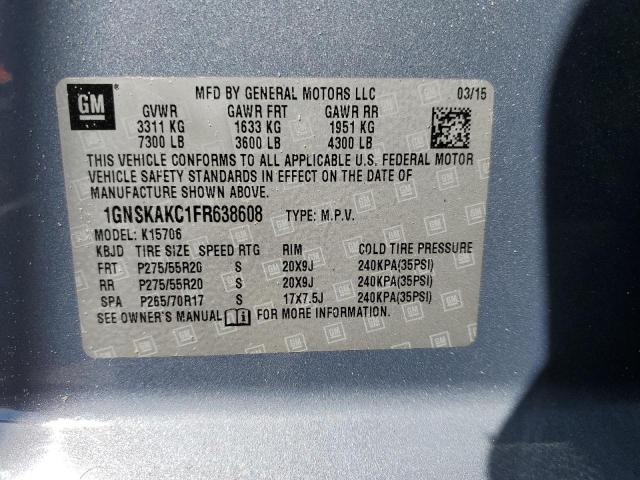 2015 CHEVROLET TAHOE K150 1GNSKAKC1FR638608