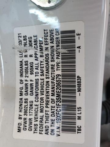 2021 HONDA CIVIC EX - 19XFC1F35ME206579