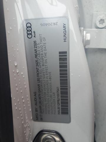 2018 AUDI S3 PREMIUM WAUB1GFF8J1007541