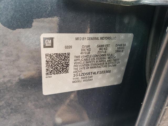 2020 CHEVROLET MALIBU LT 1G1ZD5ST4LF103366