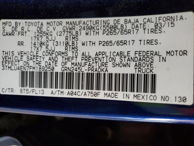 2015 TOYOTA TACOMA DOU - 3TMLU4EN7FM189250