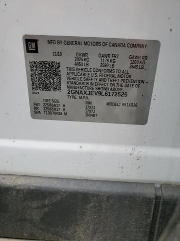2020 CHEVROLET EQUINOX LT - 2GNAXJEV9L6172525