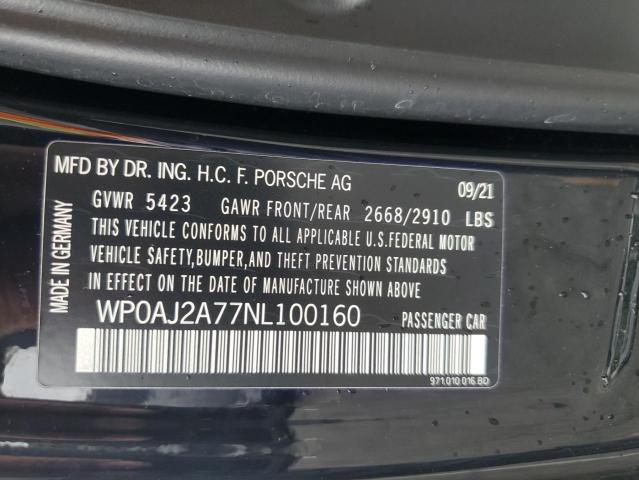 2022 PORSCHE PANAMERA B - WP0AJ2A77NL100160