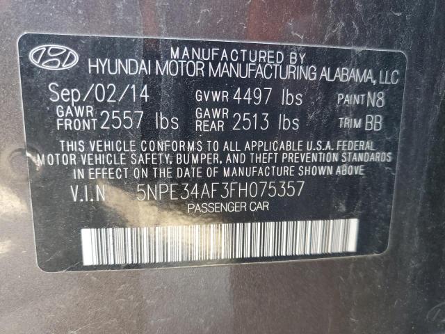 2015 HYUNDAI SONATA SPO - 5NPE34AF3FH075357