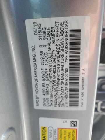 2019 HONDA ACCORD LX - 1HGCV1F19KA100780