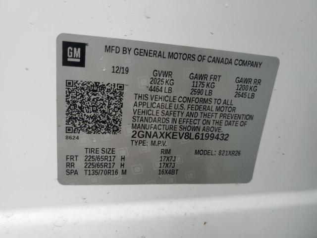 2020 CHEVROLET EQUINOX LT - 2GNAXKEV8L6199432