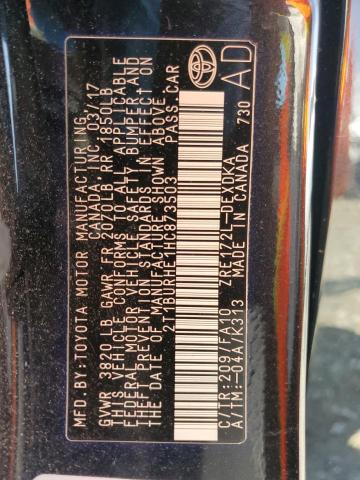 2017 TOYOTA COROLLA - 2T1BURHE1HC873503