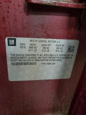 2016 CHEVROLET MALIBU LT 1G1ZE5ST9GF228379