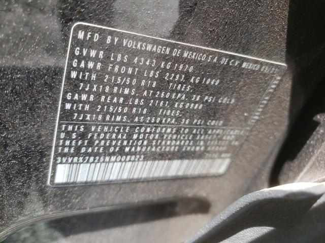 2022 VOLKSWAGEN TAOS SE - 3VVRX7B25NM008823