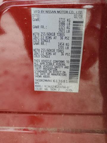 2019 NISSAN PATHFINDER - 5N1DR2MN4KC613681