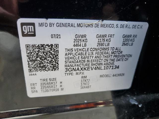 2022 CHEVROLET EQUINOX LT - 3GNAXKEV4NL107134
