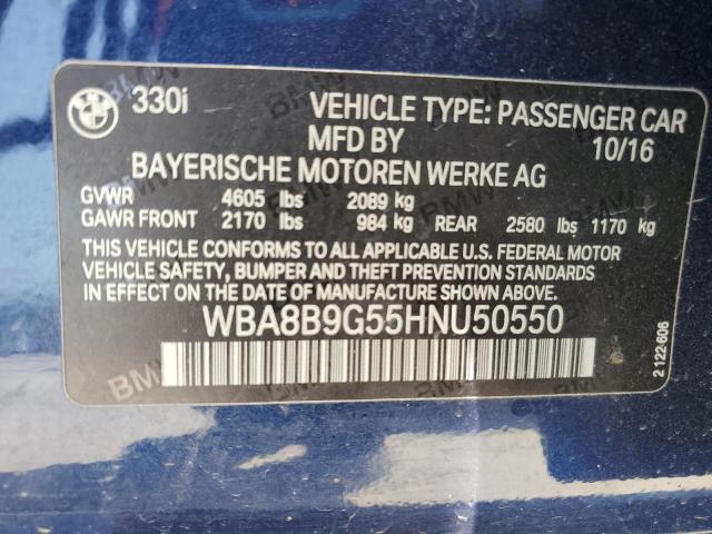 2017 BMW 330 I - WBA8B9G55HNU50550