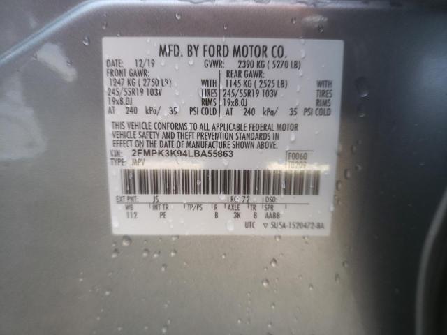 2020 FORD EDGE TITAN - 2FMPK3K94LBA55863