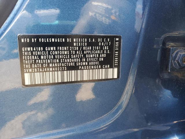 2017 VOLKSWAGEN JETTA S - 3VW2B7AJ4HM402273