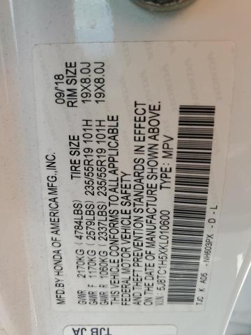 2019 ACURA RDX TECHNO - 5J8TC1H5XKL010600