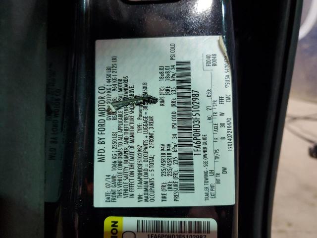2015 FORD FUSION SE - 1FA6P0HD3F5102987