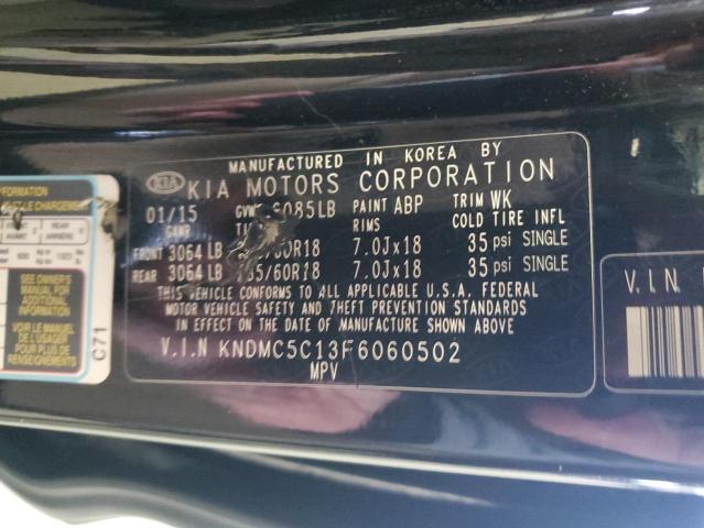 2015 KIA SEDONA EX KNDMC5C13F6060502