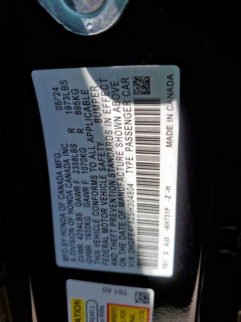 2025 HONDA CIVIC SPOR - 2HGFE4F82SH304804
