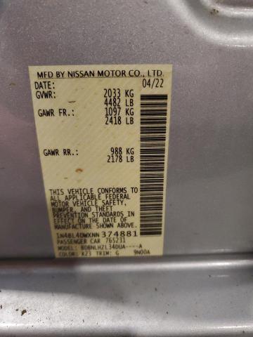 2022 NISSAN ALTIMA SV - 1N4BL4DWXNN374881