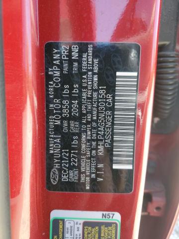 2022 HYUNDAI ELANTRA LI - KMHLP4AG5NU301581